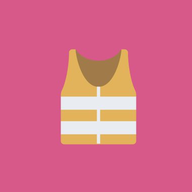 Yelek simgesi illüstrasyon izole vektör işareti simgesi