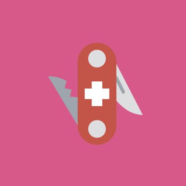 İsviçreli ordu bıçak simgesi illüstrasyon izole vektör işareti simgesi