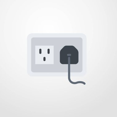 soket simgesi illüstrasyon izole vektör işareti simgesi