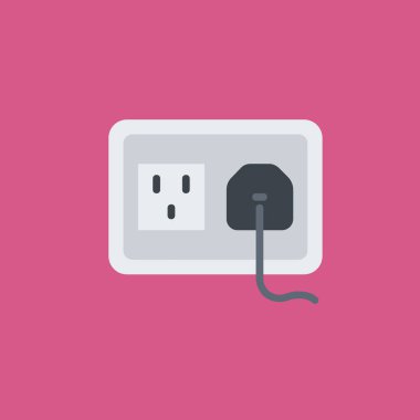 soket simgesi illüstrasyon izole vektör işareti simgesi