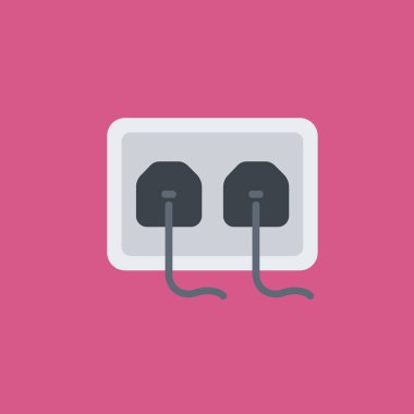 soket simgesi illüstrasyon izole vektör işareti simgesi