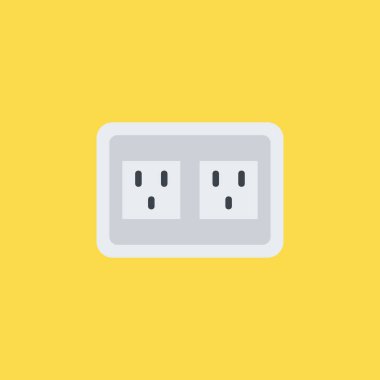 soket simgesi illüstrasyon izole vektör işareti simgesi