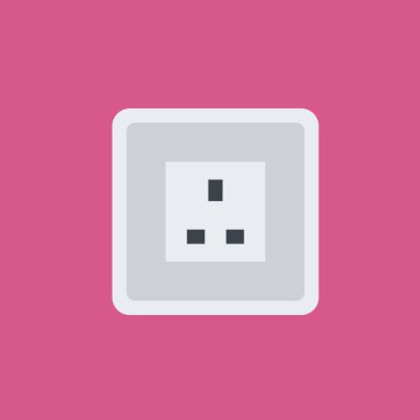 soket simgesi illüstrasyon izole vektör işareti simgesi