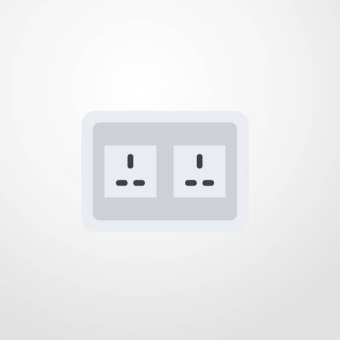 soket simgesi illüstrasyon izole vektör işareti simgesi