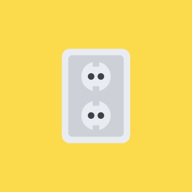 soket simgesi illüstrasyon izole vektör işareti simgesi