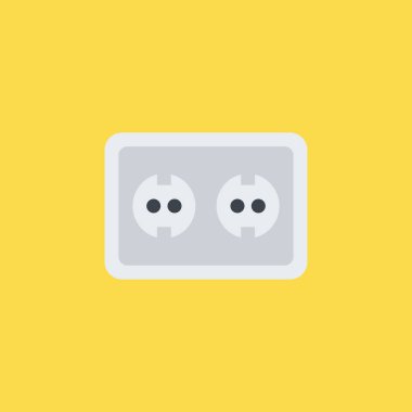 soket simgesi illüstrasyon izole vektör işareti simgesi