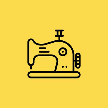 dikiş makinesi simgesini illüstrasyon izole vektör işareti simgesi