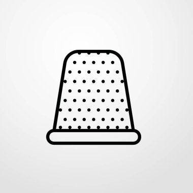 yüksük simgesi illüstrasyon izole vektör işareti simgesi dikiş