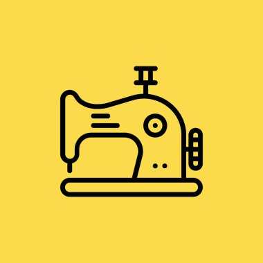 dikiş makinesi simgesini illüstrasyon izole vektör işareti simgesi
