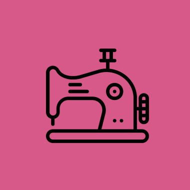 dikiş makinesi simgesini illüstrasyon izole vektör işareti simgesi