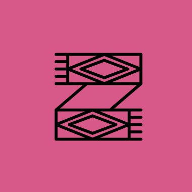 eşarp simgesi illüstrasyon izole vektör işareti simgesi