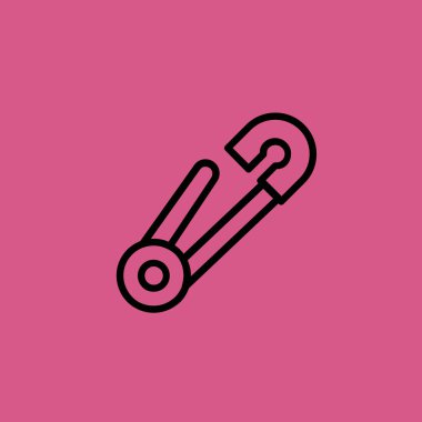 çengelli iğne simgesi illüstrasyon izole vektör işareti simgesi