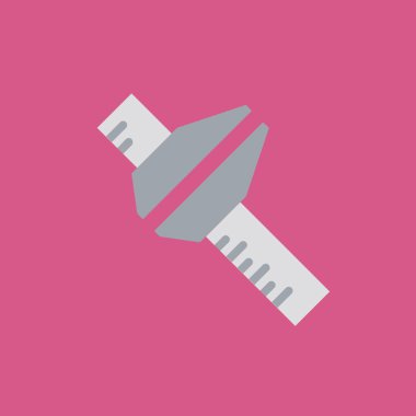 Cetvel simgesi illüstrasyon izole vektör işareti simgesi