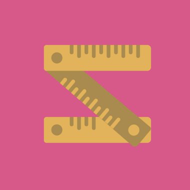 Cetvel simgesi illüstrasyon izole vektör işareti simgesi