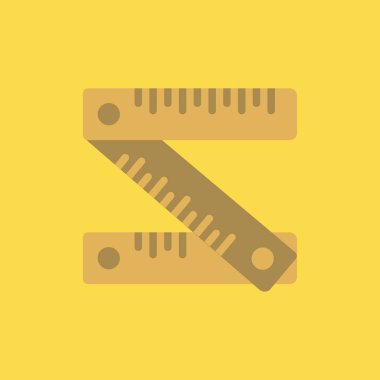 Cetvel simgesi illüstrasyon izole vektör işareti simgesi