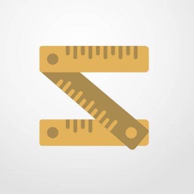 Cetvel simgesi illüstrasyon izole vektör işareti simgesi