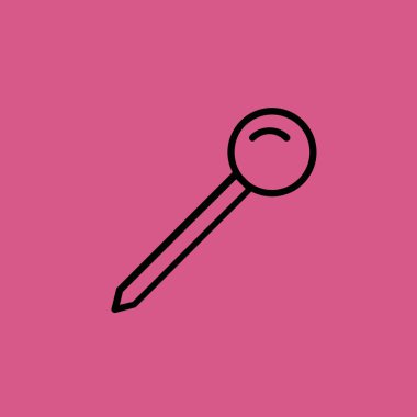 PIN simgesi illüstrasyon izole vektör işareti simgesi