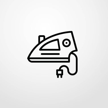 Demir simgesi illüstrasyon izole vektör işareti simgesi