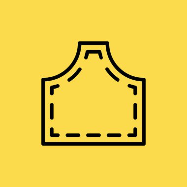 kumaş deri simgesi illüstrasyon izole vektör işareti simgesi