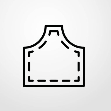 kumaş deri simgesi illüstrasyon izole vektör işareti simgesi