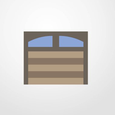 garaj kapıları simgesi illüstrasyon izole vektör işareti simgesi