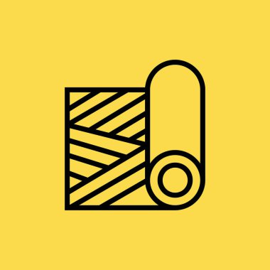 kumaş deri simgesi illüstrasyon izole vektör işareti simgesi