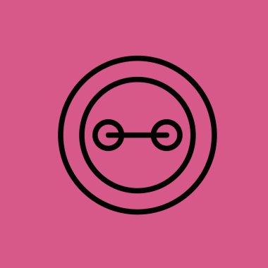 Düğme simgesini illüstrasyon izole vektör işareti simgesi