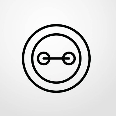 Düğme simgesini illüstrasyon izole vektör işareti simgesi