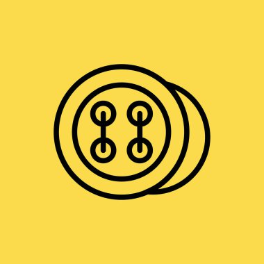 Düğme simgesini illüstrasyon izole vektör işareti simgesi