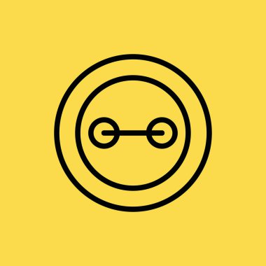 Düğme simgesini illüstrasyon izole vektör işareti simgesi