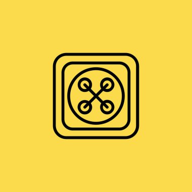 Düğme simgesini illüstrasyon izole vektör işareti simgesi