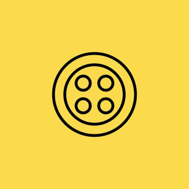 Düğme simgesini illüstrasyon izole vektör işareti simgesi