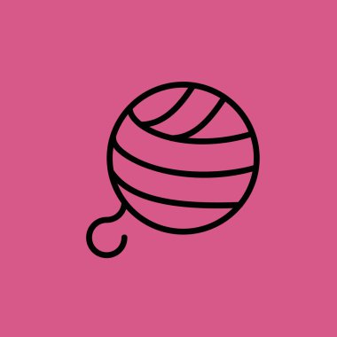 topu yün simgesi illüstrasyon izole vektör işareti simgesi