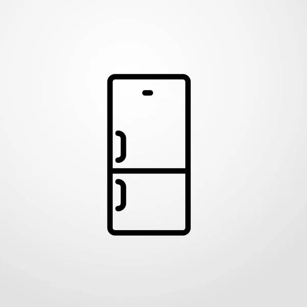 Illustration de l'icône du réfrigérateur symbole de signe vectoriel isolé — Image vectorielle