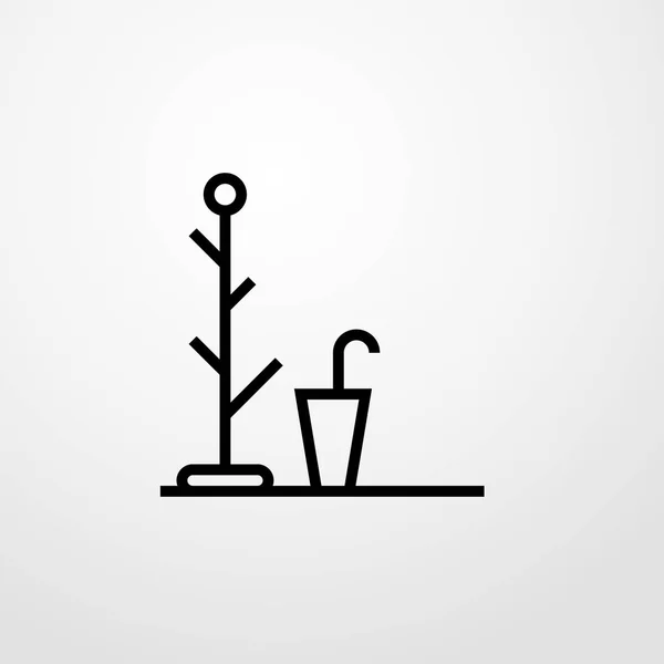 Ícone de gancho ilustração símbolo de sinal de vetor isolado — Vetor de Stock