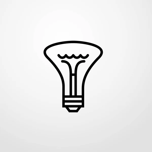 Ícone de lâmpada ilustração símbolo de sinal vetor isolado — Vetor de Stock