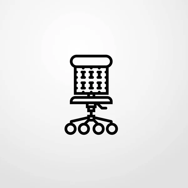 Kontor stol ikon illustration isolerade vector tecken symbol — Stock vektor