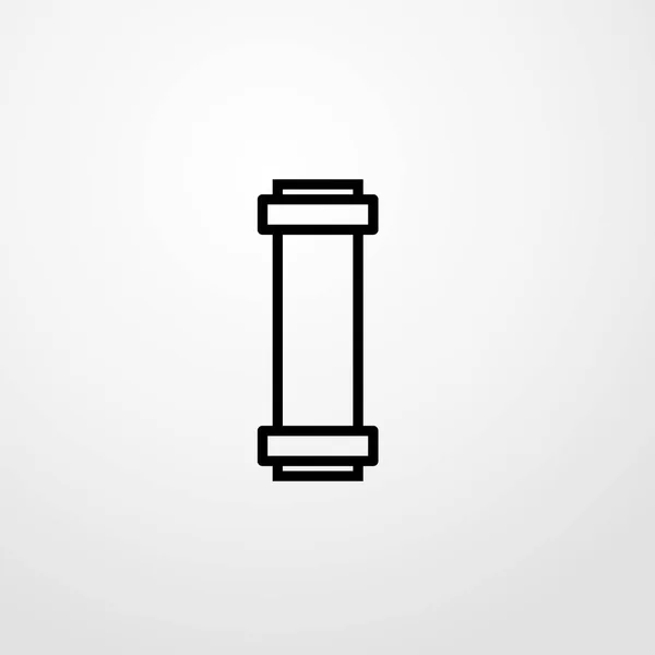 Icono de tubería ilustración símbolo de signo vectorial aislado — Archivo Imágenes Vectoriales