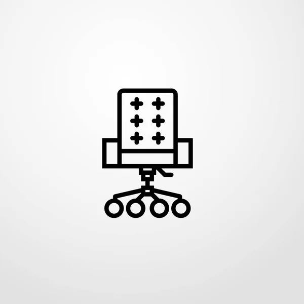 Chaise de bureau icône illustration isolé vecteur signe symbole — Image vectorielle