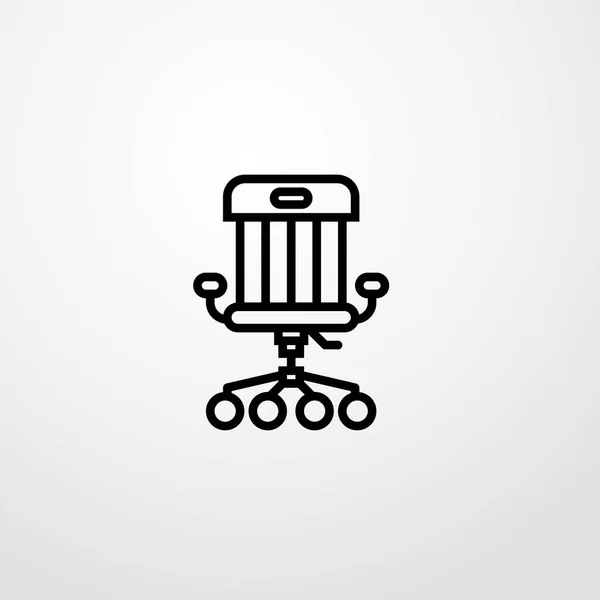 Bureau stoel pictogram illustratie geïsoleerde vector teken symbool — Stockvector