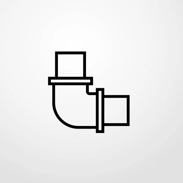Icono de tubería ilustración símbolo de signo vectorial aislado — Vector de stock