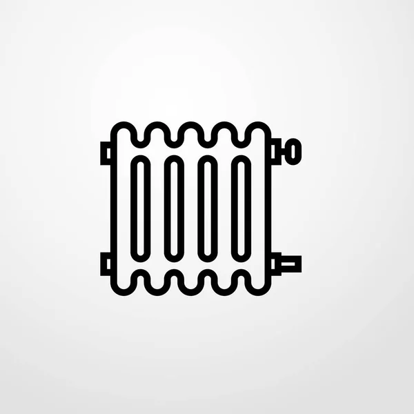 ラジエーターのアイコンのイラスト分離ベクトル記号 — ストックベクタ