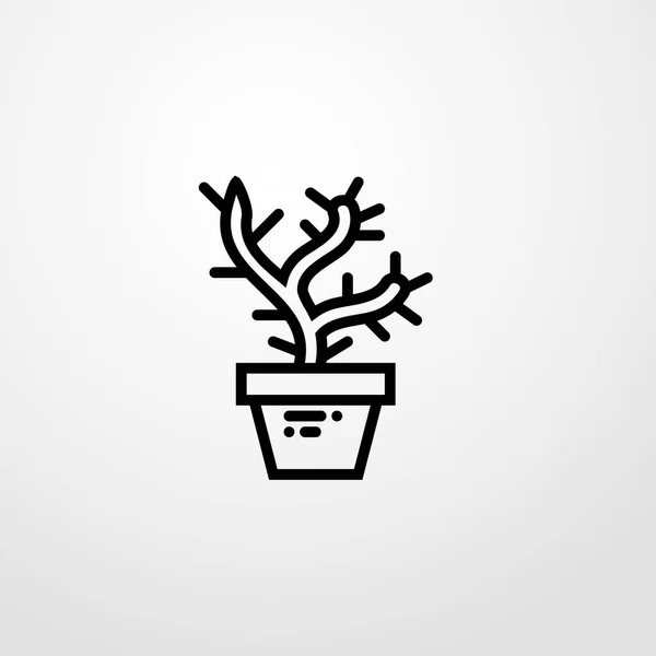 Ícone de planta ilustração isolado símbolo sinal vetor — Vetor de Stock