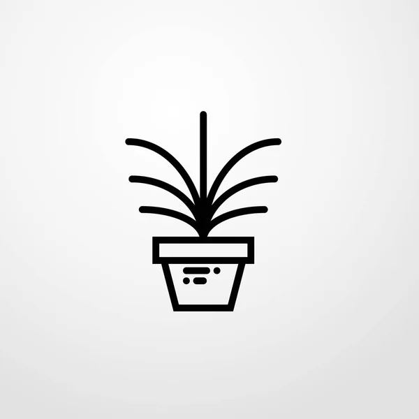 Ícone de planta ilustração isolado símbolo sinal vetor — Vetor de Stock