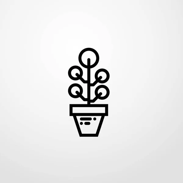 Иллюстрация значка растения изолированный символ вектора — стоковый вектор