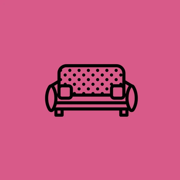 Soffa ikon illustration isolerade vector tecken symbol — Stock vektor