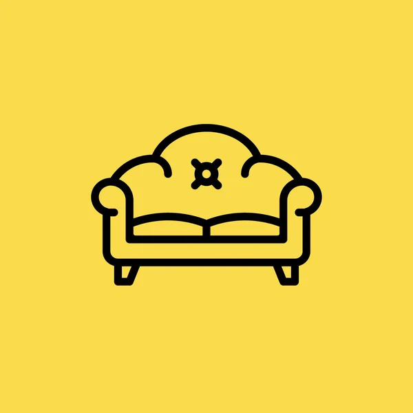 Sofa pictogram illustratie geïsoleerde vector teken symbool — Stockvector
