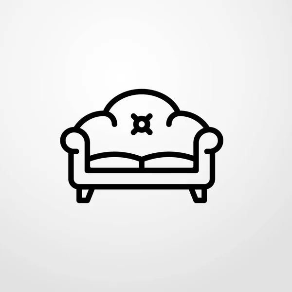 Иллюстрация иконки дивана — стоковый вектор
