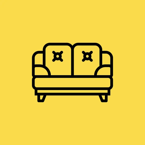 Sofa icon illustration isolated vector sign symbol — Stock Vector