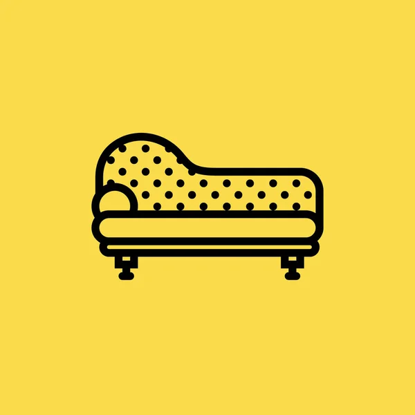 Иллюстрация иконки дивана — стоковый вектор